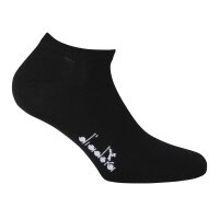 Diadora Unisex Sneaker Socks, 12 Pack - Sports Socks, Mercerized Cotton, Logo, Solid Color Black/white 35-38
