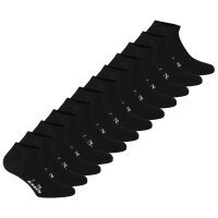 Diadora Unisex Sneaker Socken, 12er Pack - Sportsocken, Mercerisierte Baumwolle, Logo, einfarbig Schwarz 35-38