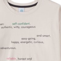 Sanetta girls pyjamas, 2-piece set - long, pyjamas, cotton, motif Beige/Brown 140