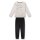 Sanetta Mädchen Schlafanzug, 2-tlg. Set - lang, Pyjama, Baumwolle, Motiv Beige/Braun 140