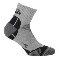 Diadora Unisex Quarter Sports Socks, 12 Pack - Socks, Logo, Pattern Light gray 43-46