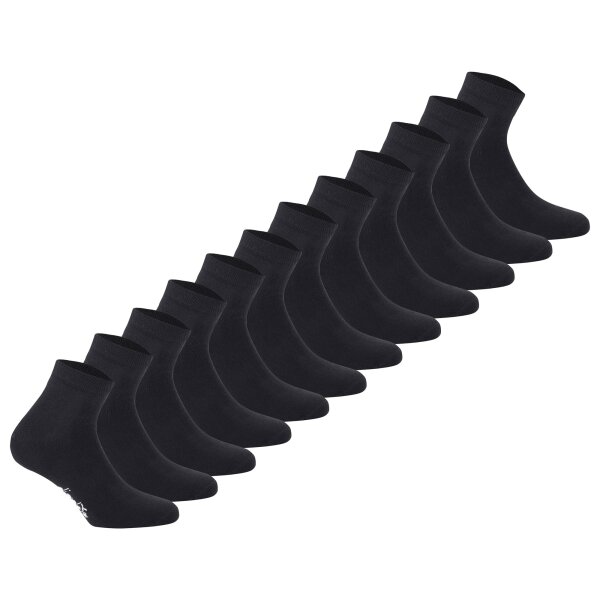 Diadora Unisex Socken, 12er Pack - Sportsocken, Baumwolle, Mehrfachpackung, Logo, einfarbig Schwarz 35-38