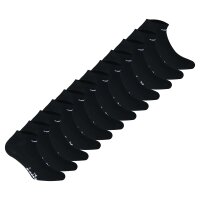 Diadora Unisex Sneaker Socks, 12 Pack - Socks, Mercerized Cotton, Logo, solid color Black 39-42