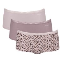 Sloggi ladies panties, 3-pack - GO Crush Short C3P, pants, stretch cotton Light Pink 2XL (XX-Large)