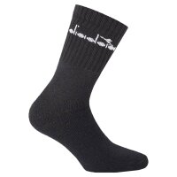 Diadora Unisex Tennis Socks - 12 Pack, Logo Black 43-46