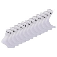 Diadora Unisex Tennis Socks - 12 Pack, Logo White 43-46
