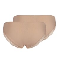 SKINY Damen Slips, 2er Pack - Rio Slip DP, Classic Cotton, Spitze, Baumwoll-Stretch Beige 2XL
