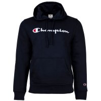 Champion Herren Hoodie - Hooded Sweatshirt, Pullover, Logo, Kapuze, einfarbig Dunkelblau M