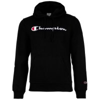 Champion Mens Hoodie - Hooded Sweatshirt, pullover, logo, hood, solid colour Black M (Medium)