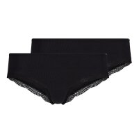 SKINY womens briefs, 2-pack - Rio Slip DP, Classic Cotton, lace, cotton stretch Black L (Large)