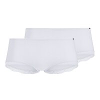 SKINY womens briefs, 2-pack - Cheeky Panty DP, Classic Cotton, lace, cotton stretch White M (Medium)