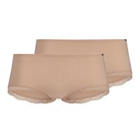 SKINY womens briefs, 2-pack - Cheeky Panty DP, Classic Cotton, lace, cotton stretch Beige 2XL (XX-Large)