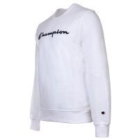 Champion Mens Sweatshirt - Crewneck Sweatshirt, Long Sleeve, Logo, Solid Colour White L (Large)