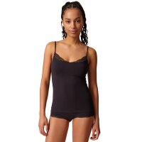 SKINY Damen Unterhemd - Spaghettishirt, Classic Cotton, Spitze, Baumwoll-Stretch Schwarz 2XL