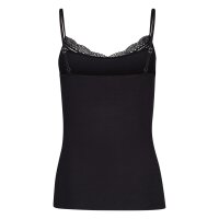 SKINY womens vest - spaghetti top, classic cotton, lace, stretch cotton Black 2XL (XX-Large)