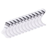 Diadora Unisex Tennissocken - 12er Pack, Logo, Streifen Weiß 43-46