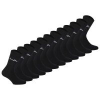 Diadora Unisex Socks, 12-Pack - Sports Socks, Cotton, Logo, solid color Black 35-38