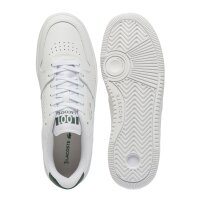LACOSTE Herren Sneaker - L001 SET, Turnschuhe, Retro, Logo, Echtleder Weiß/Grün EUR 41