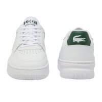 LACOSTE Herren Sneaker - L001 SET, Turnschuhe, Retro, Logo, Echtleder Weiß/Grün EUR 42