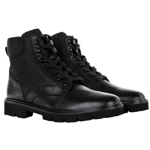 JOOP! mens boots - Tela Stampa Hektor Boot hc7, leather, single-coloured Black EUR 43 (UK 9)