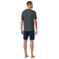 SCHIESSER mens pajamas, short - Casual Essentials, round neck, cotton Anthracite S (Small)