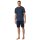 SCHIESSER Herren Schlafanzug, kurz - Casual Essentials, Rundhals, Baumwolle Dunkelblau 4XL