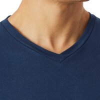 SCHIESSER mens pajamas, short - Casual Essentials, round neck, cotton Dark blue S (Small)