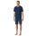 SCHIESSER mens pajamas, short - Casual Essentials, round neck, cotton Dark blue S (Small)