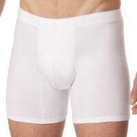 SCHIESSER mens boxer shorts - Premium cotton shorts, retro, cotton stretch White 2XL (2X-Large)