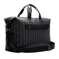 LACOSTE Unisex Weekender - The Blend Duffle Bag 33x50x20cm (HxWxD) Black/Grey