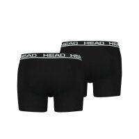 HEAD Herren Boxershort, 6er Pack - Basic, Baumwoll Stretch, einfarbig Schwarz 2XL