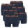 HEAD Mens Boxer Shorts, 6-Pack - Basic, Cotton Stretch, plain Dark Blue/Orange 2XL (XX-Large)