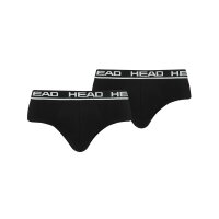 HEAD Mens Brief, Pack of 6 - Slips, Logo Waistband, Cotton Stretch Black M (Medium)