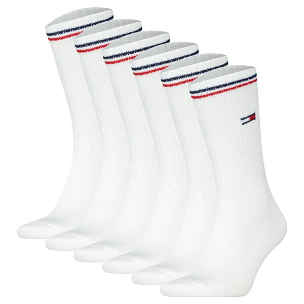 TOMMY HILFIGER Unisex Sportsocken, 6er Pack - UNI Iconic Sock, Tennissocken Weiß 39-42