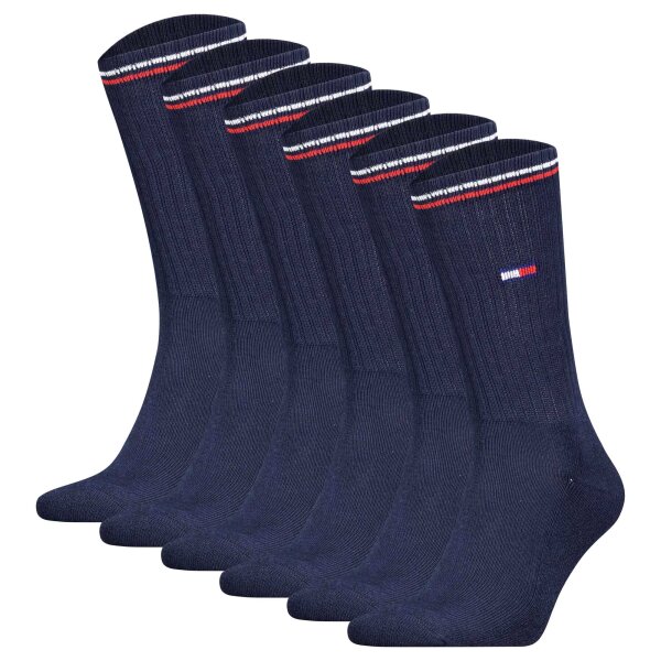 TOMMY HILFIGER Men Sports Socks, 6-pack - Iconic Sock, Tennis Socks Blue 43-46