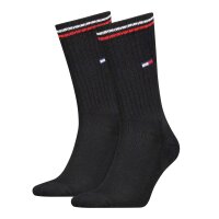 TOMMY HILFIGER Unisex Sportsocken, 6er Pack - UNI Iconic Sock, Tennissocken Schwarz 43-46