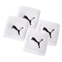 PUMA Unisex Schweißband, 4er Pack - Wristband, One Size, Puma Cat Logo Weiß