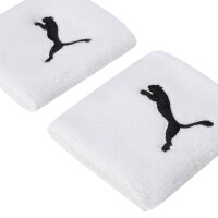 PUMA Unisex Sweatband, Pack of 4 - Wristband, One Size, Puma Cat Logo White