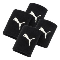 PUMA Unisex Wristband long Pack of 4 - Sweatband, Running & Training, Puma Logo Black