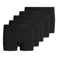 JACK&JONES Jungen Boxershorts, 5er Pack - JACSIMPLE TRUNKS, Baumwoll-Stretch, Logobund Schwarz 164
