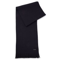 BOSS Herren Schal, Schurwolle - Albas, Strickschal, Fransen, 170x25cm, One Size Dunkelblau