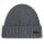 BOSS Mens Hat, Virgin Wool - Fati, Beanie, Ribbed Knit, One Size, Solid Colour Medium grey