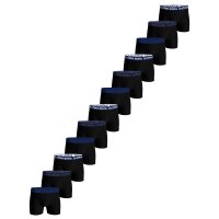 BJÖRN BORG Herren Boxershorts, 12er Pack - Cotton Stretch Boxer, Logo, einfarbig Schwarz/Blau M