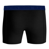 BJÖRN BORG mens boxer shorts, 12-pack - cotton stretch boxer, logo, single-coloured Black/Blue M (Medium)