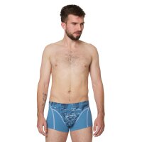 EIN SCHÖNER FLECK ERDE Herren Boxershorts - Shorts, Print, Bio-Baumwolle Spielmann (Himmelblau) 2XL
