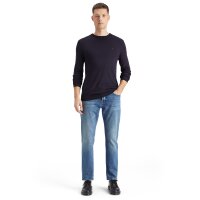 SCOTCH&SODA mens jumper - Core, viscose jumper, single-coloured Dark Blue S (Small)