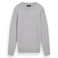 SCOTCH&SODA Herren Pullover - Core, Viskose Pullover, einfarbig Hellgrau S