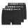 JACK&JONES Jungen Boxershorts, 3er Pack - SENSE TRUNKS, Baumwoll-Stretch, Logobund Schwarz 140