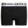 JACK & JONES Boys Boxer Shorts, Pack of 3 - SENSE TRUNKS, Cotton Stretch, Logo Waistband Black/White/Grey 176