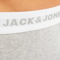 JACK&JONES Herren Boxer Shorts, 7er Pack - JACBASIC TRUNKS, Baumwoll-Stretch Schwarz/Dunkelblau/Grau XL